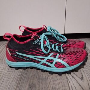 Asics Gel-FujiRunnegade 2 Womens Trail Running Shoes Pink Blue T683N Sz 7.5
